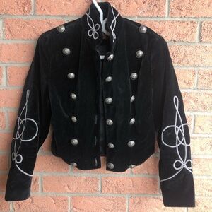 Elegant Double D Ranch Black Velvet Women's Jacket